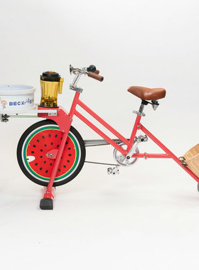 EXI易喜粉红色榨汁机健身器儿童自行车旋转艺术自行车冰沙搅拌机