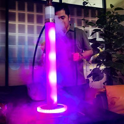 阿拉伯水烟单管流光壶亚克力水烟壶会发光精致美观灯光绚丽HOOKAH