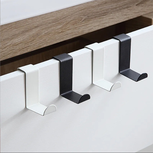 黑色不锈钢挂钩Z型挂钩扁钩办公室桌面抽屉隔板屏风扁平橱柜挂勾