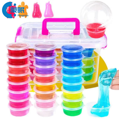 。养花水来母儿童玩的盲袋水晶泥透明安全. 手工假水水金泥