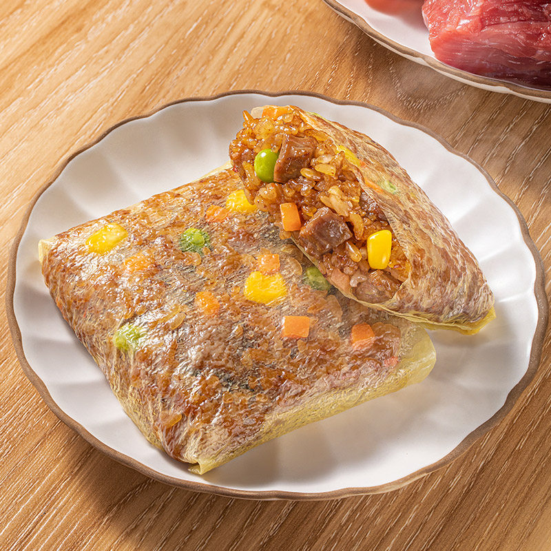 威希大口手抓糯米牛肉鸡猪肉煎饼儿童早餐半成品青豆玉米