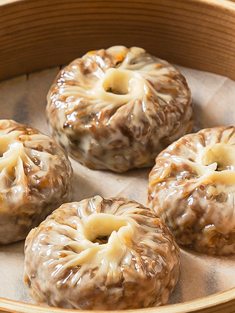 手工纸皮烧麦黑胡椒牛肉烧卖速冻糯米儿童早餐半成品冷冻食品