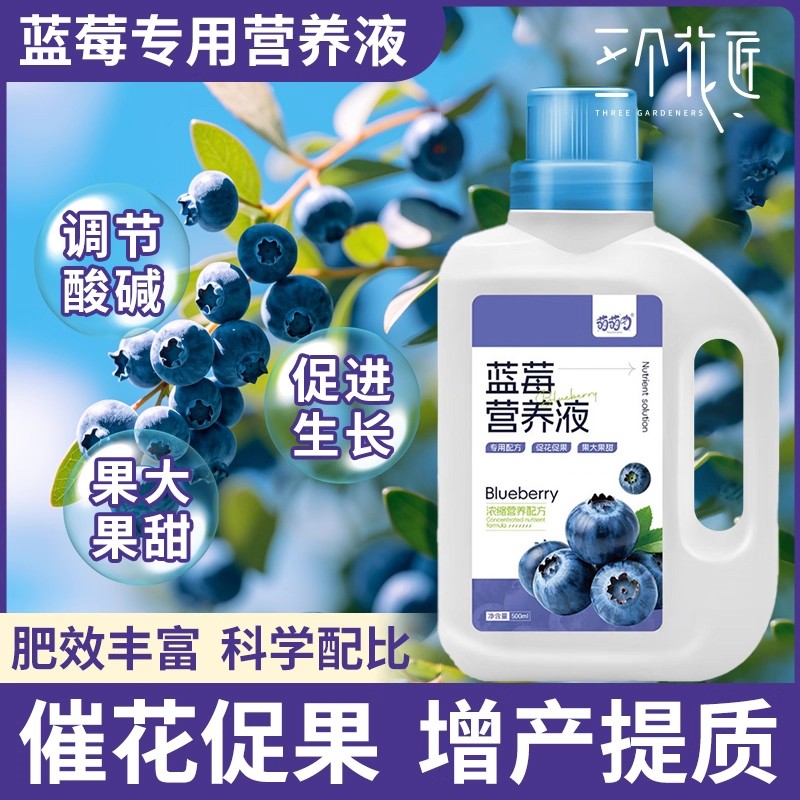 蓝莓肥料专用肥营养液家用安全生长期猛坐果盆栽果蔬通用液体肥料