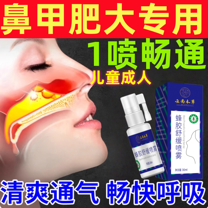 鼻甲肥大专用特效药消炎修复儿童鼻息肉鼻塞鼻中隔偏曲通鼻子神器