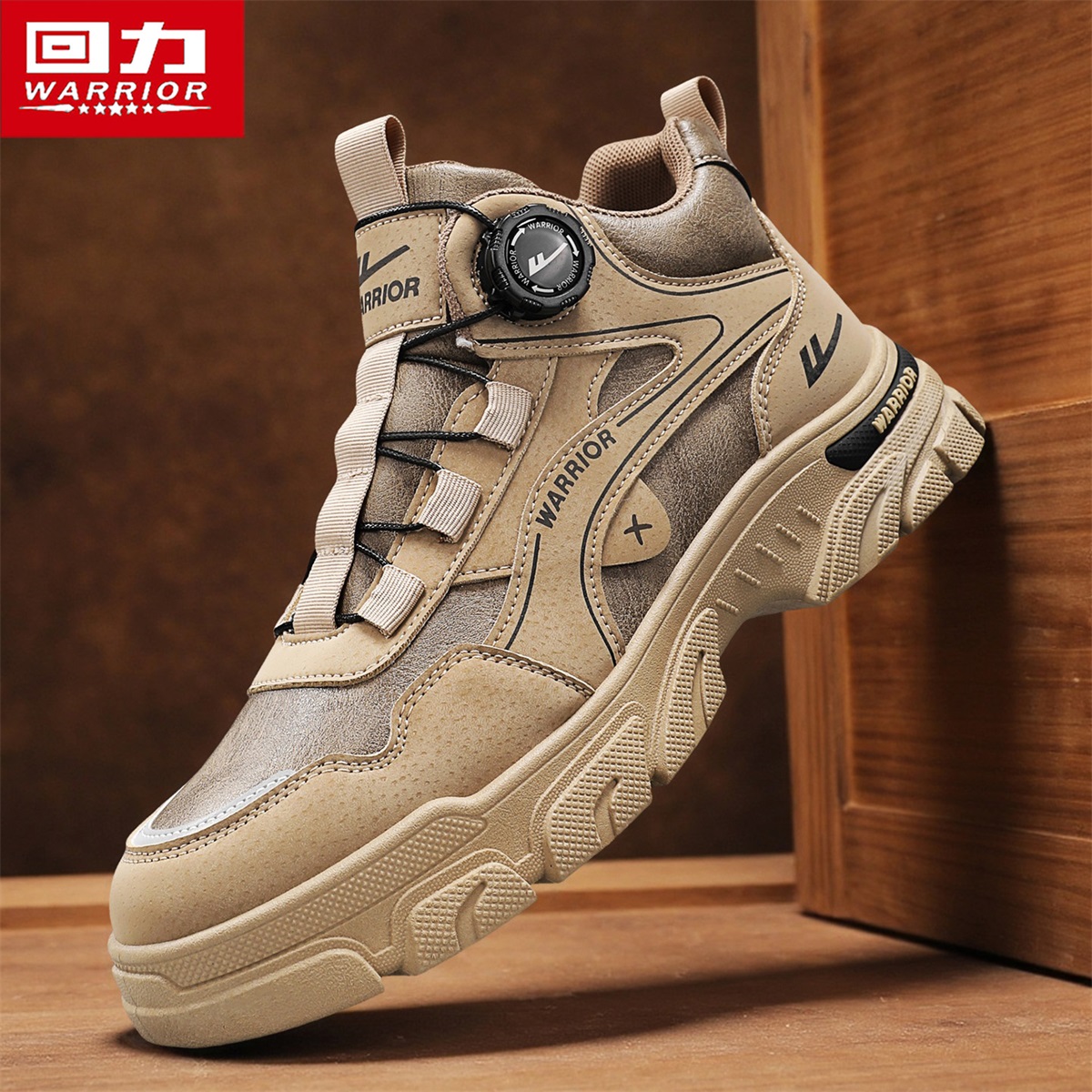回力正品休闲男鞋户外工装马丁靴