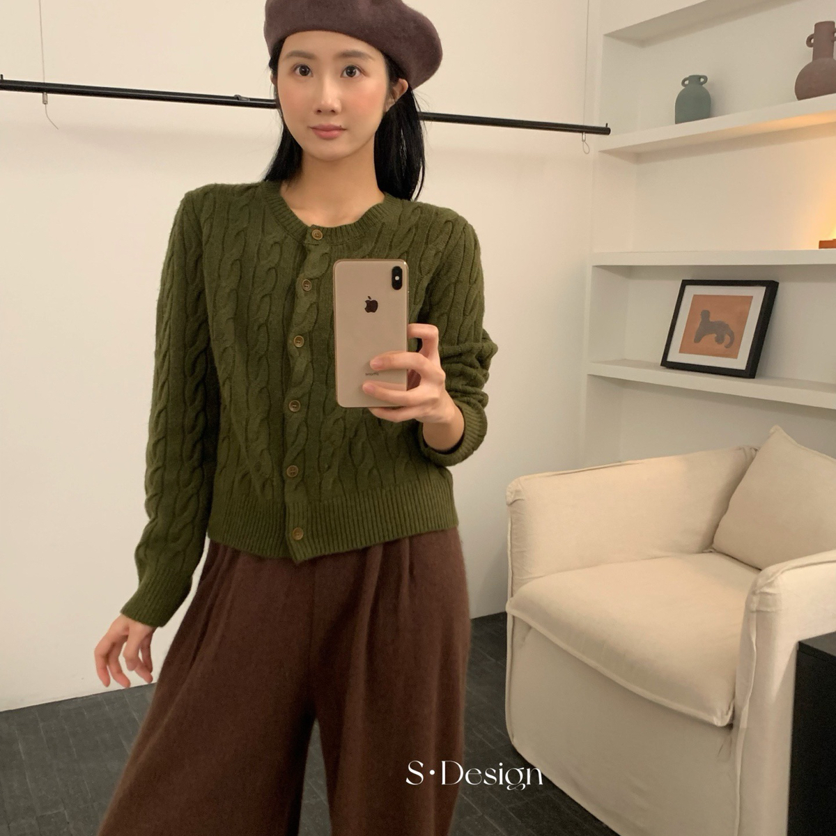 ·DESIGN设计感-衫颜色都好看的配色保暖毛衣（含100羊毛）SD8812