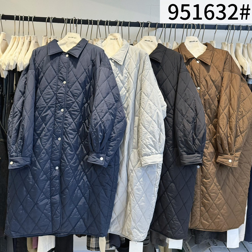 慕茄MUJIA-菱形格舒适时尚保暖棉服外套951632