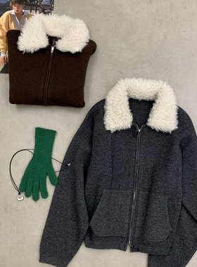 手严选-清潭洞-尚百搭显瘦休闲针织开衫（含56.7绵羊毛）m-63161