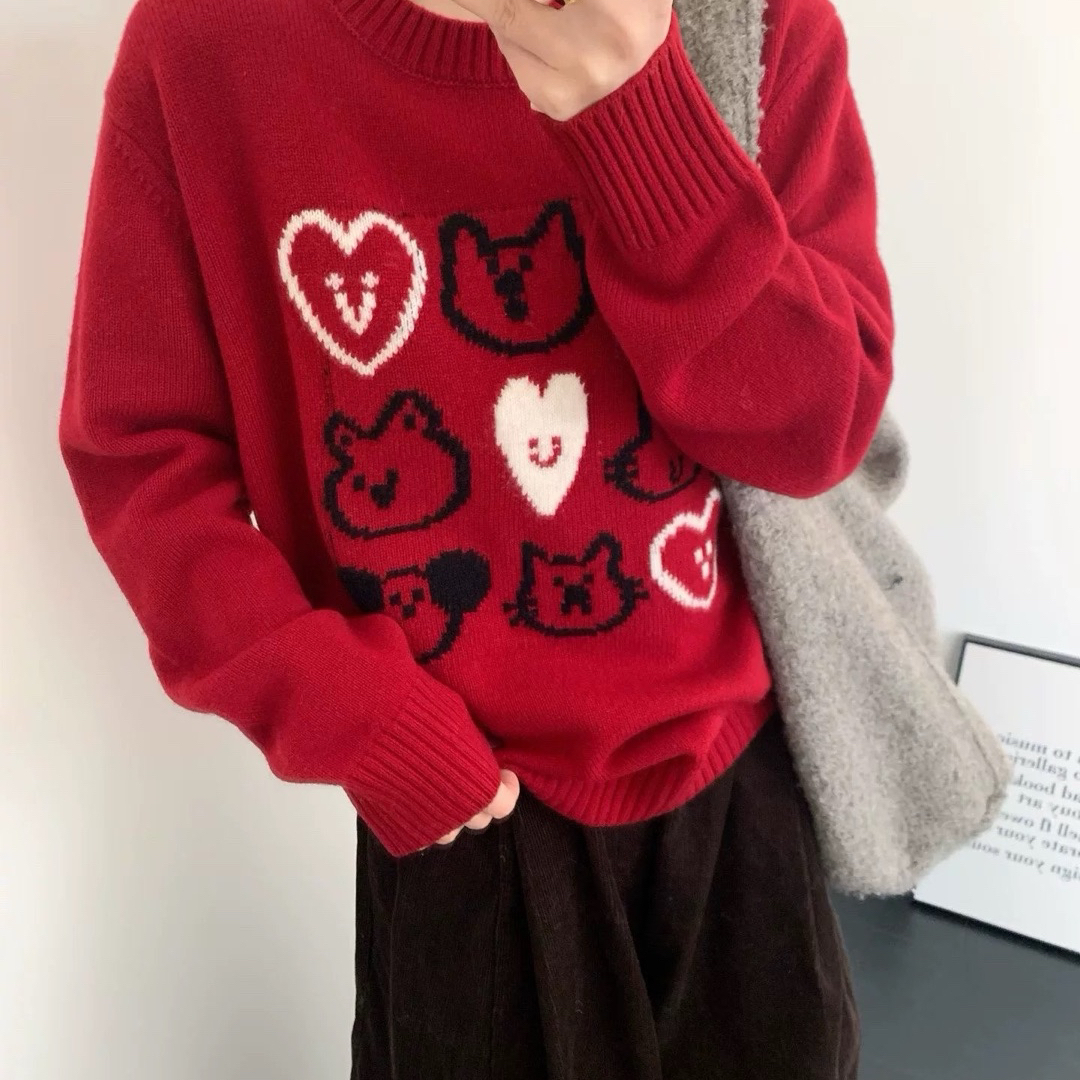 枝里YUNZHILI-织衫显瘦减龄羊毛衫保暖毛衣（含100羊毛）2162258