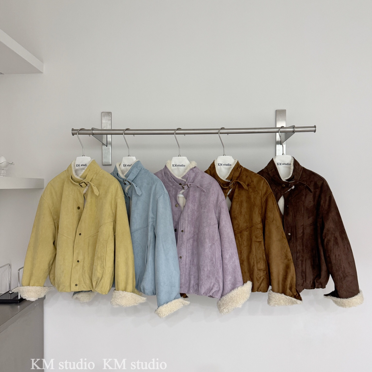 KM-冬上新韩系复古加绒时尚气质小众短外套25451