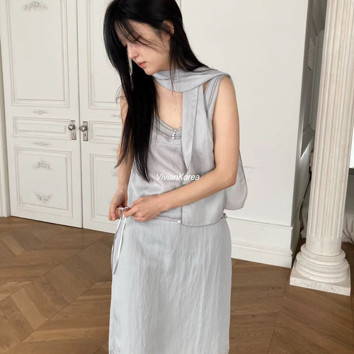 Bellatag-夏上新韩式围脖吊带连衣裙连衣裙OpS820