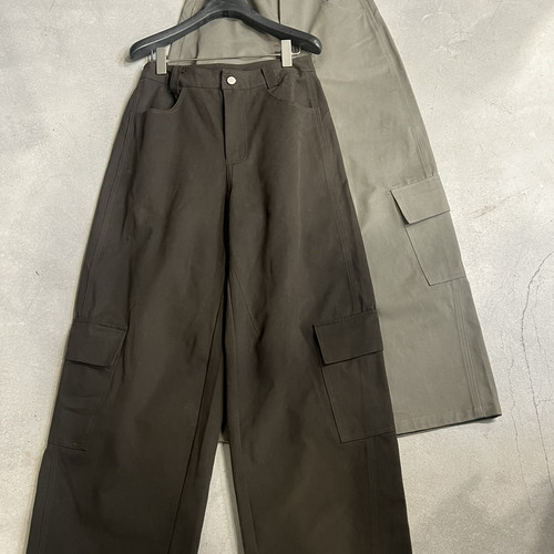 Hand made-美式简约复古工装口袋休闲裤83557