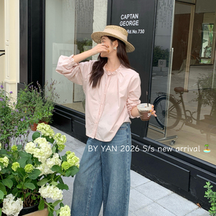 春上新韩系百搭圆领衬衫 冰扬 9902 YAN