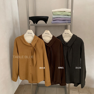 BLUE TABLE 款 设计感领带雾面百搭长袖 655246 FROM 衬衣衬衫 ANNA