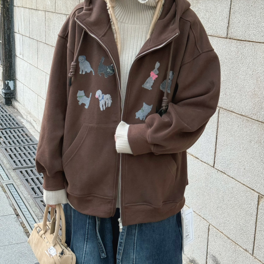 慕茄MUJIA-卡通图案外套卫衣外套552379