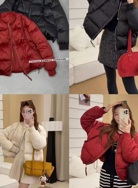 壹伴-冬上新韩系设计感圆领休闲百搭拉链保暖棉服外套YS1-87961