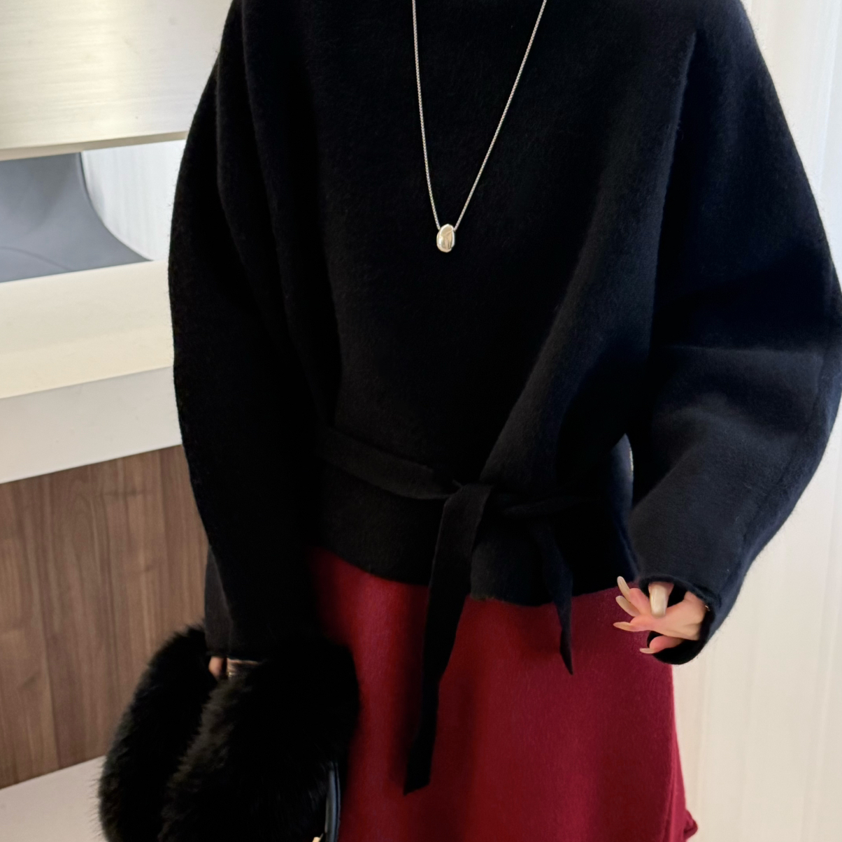 媞宝-显瘦遮胯A字短裙加厚半身裙（含8.5绵羊毛）(兔毛15.2)26935