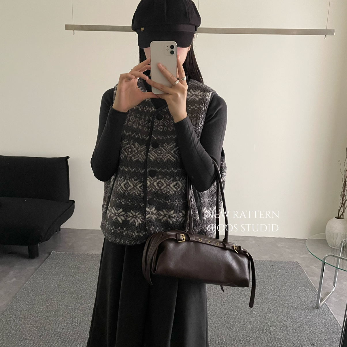 OOS    -冬上新费尔岛毛毛马甲马甲68093-1