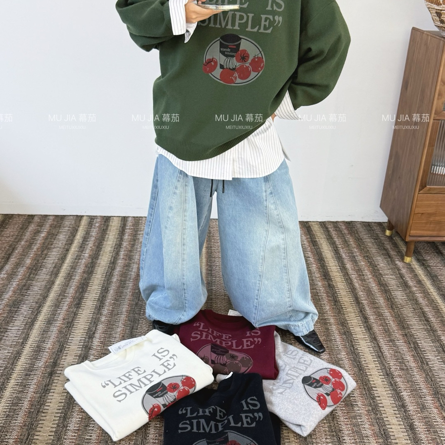 慕茄MUJIA西红柿舒适时尚保暖毛衣K50550