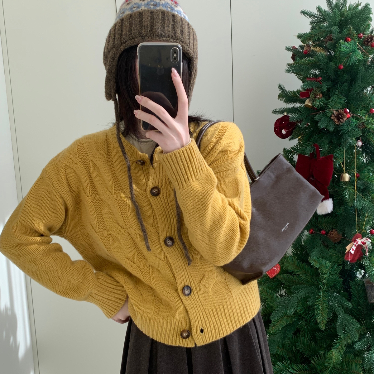 MUUTIS牧缇-韩系简约时尚粗针麻花全羊毛毛衣(含100绵羊毛)GXB586