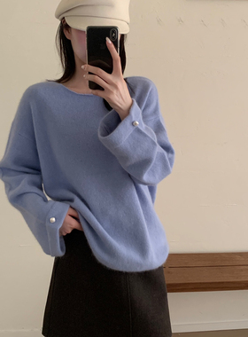 UTIS牧缇-领宽松大版针织保暖毛衣（含27.9绵羊毛）syw25829bnt-1