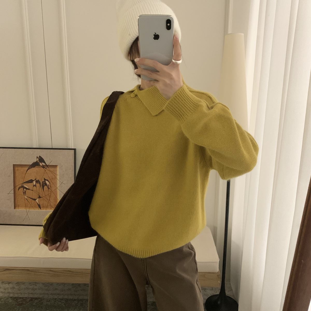 YAR-️高级简约色系大气上档次套头保暖毛衣（含29.3绵羊毛）0975