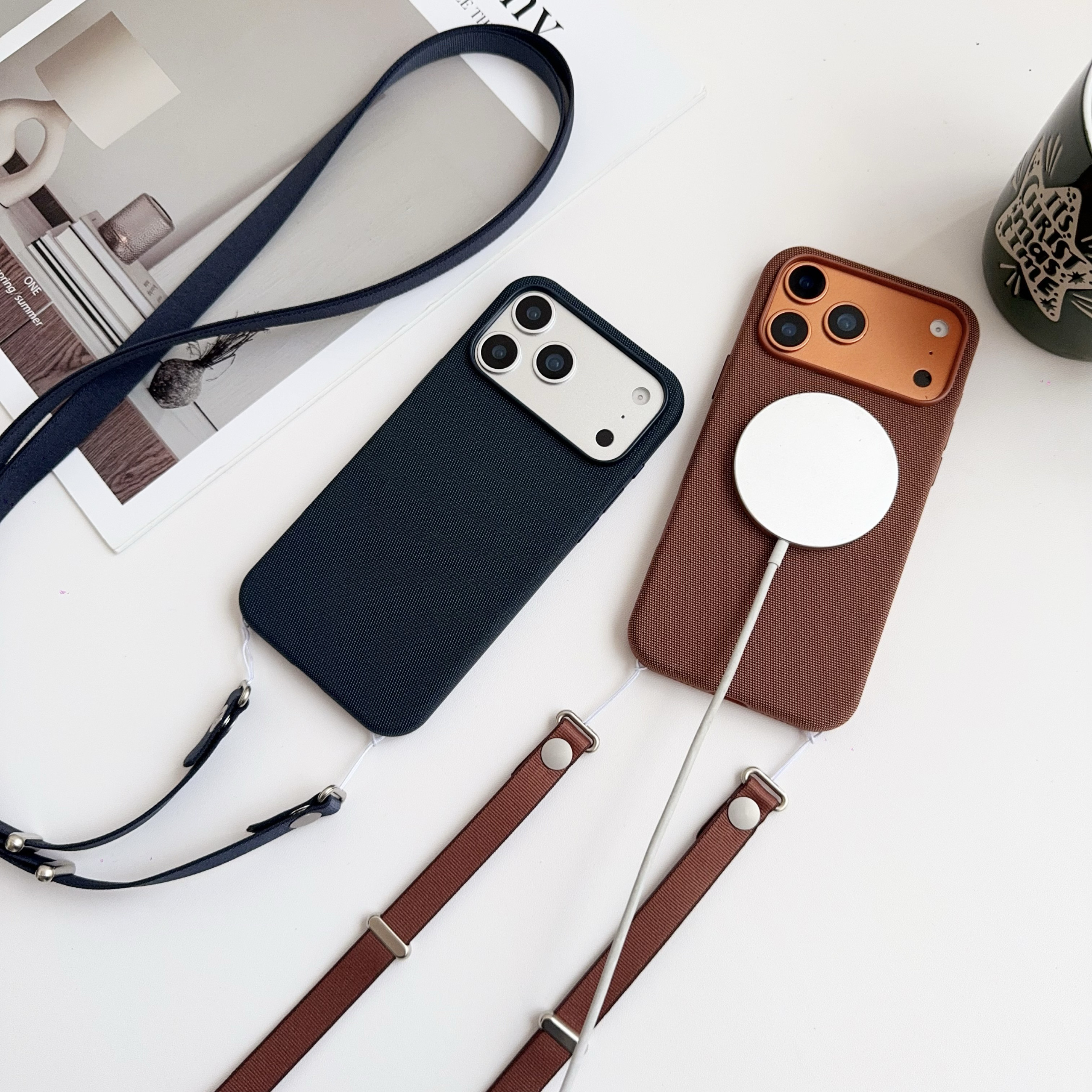适用苹果17promax手机壳挂绳斜挎2025新款17pro简约磁吸iphone17背带绳户外出行运动防丢防摔精致女保护套