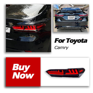 LED后尾灯行车灯流光灯 丰田八代凯美瑞尾灯总成改装 适用于18 23款