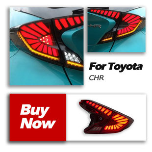 奕泽龙鳞款 丰田CHR尾灯总成改装 LED后尾灯流光转向 22款 适用于18