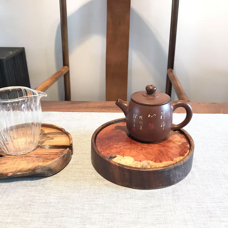 莫山堂3-20侘寂风手作创意壶承干泡台茶盘茶台茶道零配功夫茶具