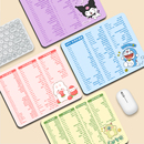 卡通鼠标垫快捷键大全小号便携办公桌垫男女生可爱护腕桌面垫定制