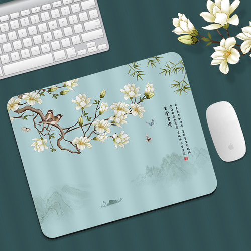 新中式鼠标垫加厚防滑橡胶定制