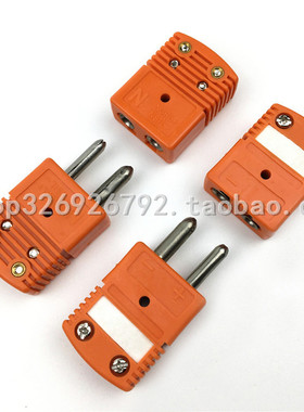 欧米伽热电偶大插头N型连接器OSTW-N-MF公母橙色高温热电偶插头座