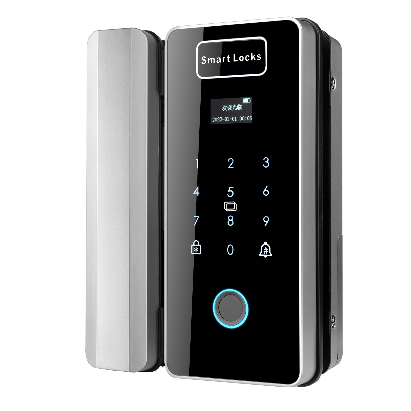 商铺门锁人脸识别锁免开孔安装