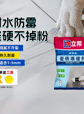 立邦瓷砖填缝剂水泥基耐水防霉地砖专用袋装彩色勾缝美瓷胶美缝剂