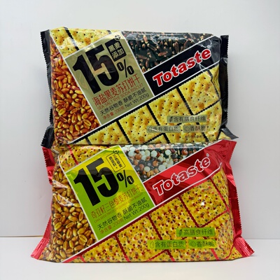 Totaste奇亚籽三色藜麦/海盐黑麦苏打饼干200g休闲下午茶临期零食
