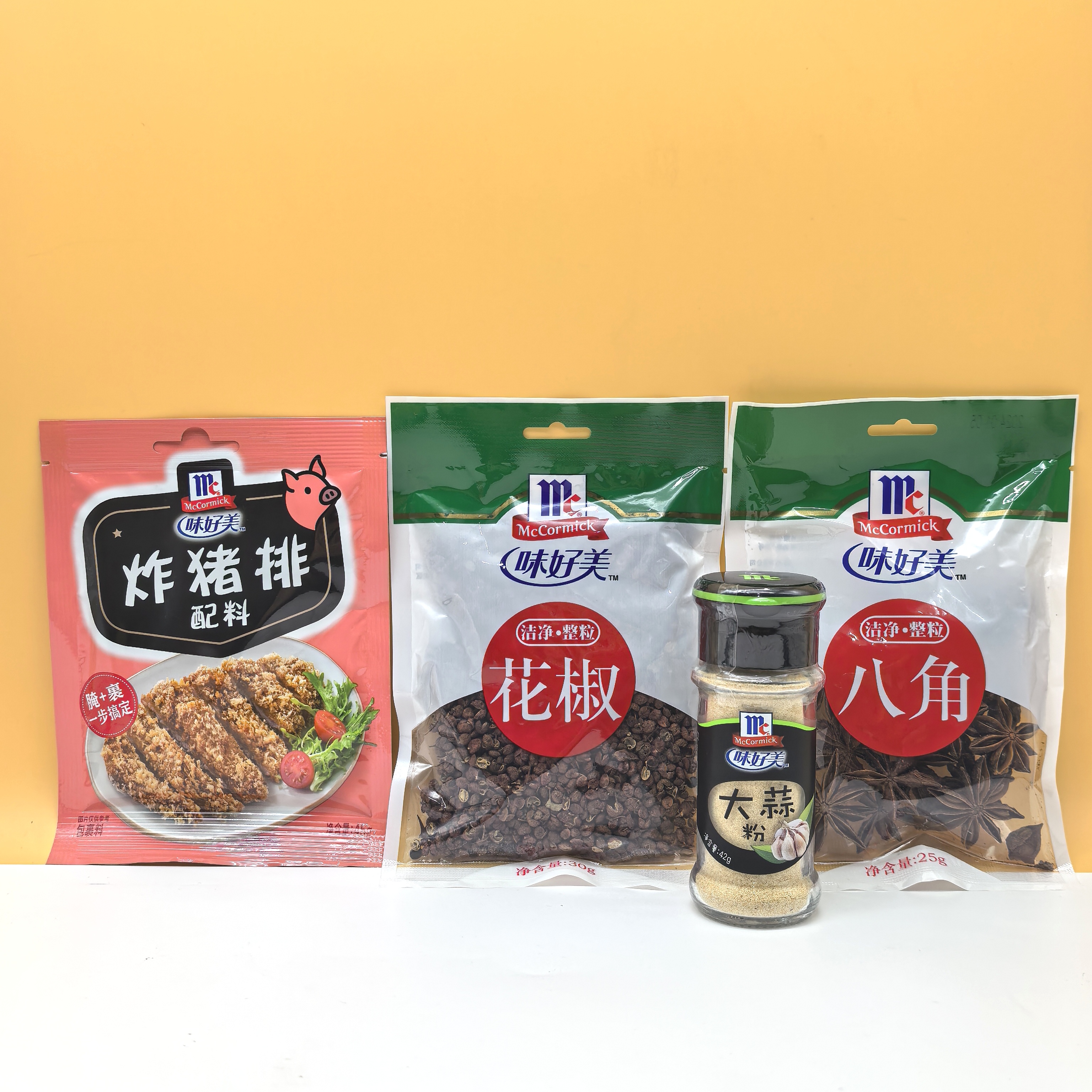 味好美大蒜粉/花椒/八角/炸猪排粉家用厨房炒菜烹饪调味配件