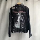 背杀大合集 潮流高街复古大破坏水洗刺绣夹克春秋牛仔轻奢外套