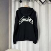 明亮叔出品复线金属乐队连帽卫衣高克重毛圈棉秋宽松高街帽衫