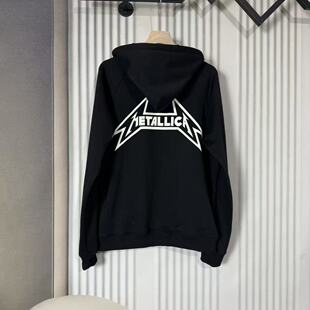 明亮叔出品复线金属乐队连帽卫衣高克重毛圈棉秋宽松高街帽衫