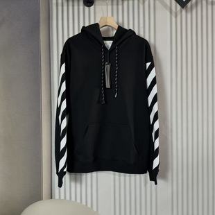 明亮叔出品 春秋季高订15ss黑斑马线初代连帽卫衣高街风男女同款