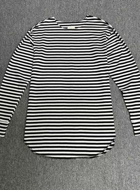 明亮叔出品【条纹天花板】自主风3rd条纹长袖正确对位弧形打底