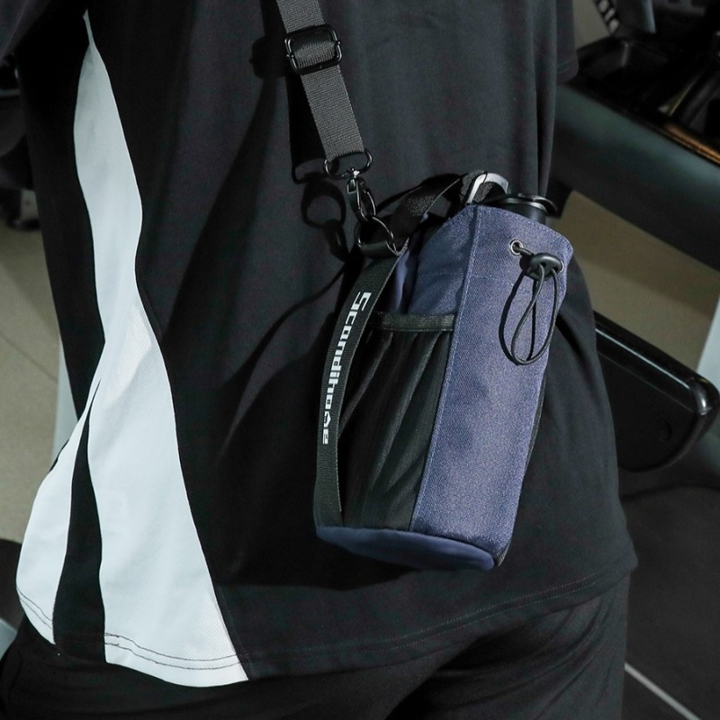 旅行多功能水壶包斜背手机包男女运动健身户外登山徒步水杯斜挎包
