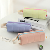 TOME高颜值笔袋女孩款 小学生文具盒糖果色充棉铅笔袋大容量手提拉链式 铅笔盒女生化妆收纳包