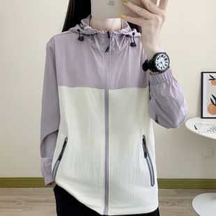 山系户外轻量化薄款 防晒衣男女透气连帽骑行运动防晒服0325e 夏季