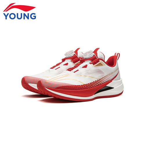 李宁儿童赤兔9跑步鞋男童旋转扣