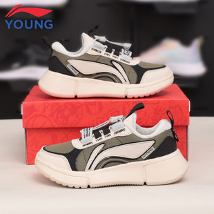 加绒保暖软底百搭女童休闲鞋 冬新款 YKCS192 儿童运动鞋 李宁男童鞋