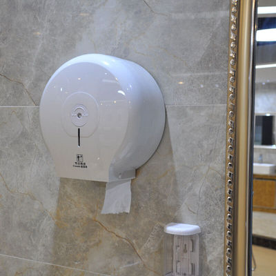 SPENG免打孔酒店大卷纸巾盒卫生间公共厕所大盘卷纸盒带防盗锁卷