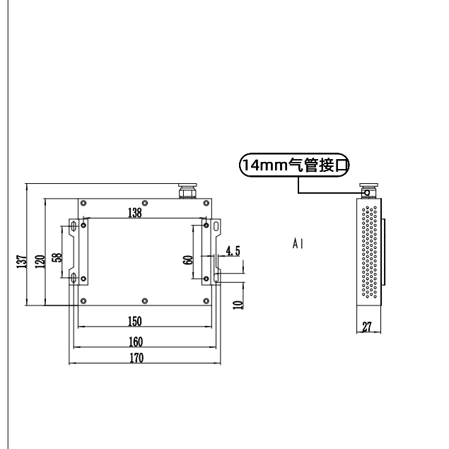 噪立静压缩空气排气消音器气缸电磁阀气动长平头节流铜降噪消声器