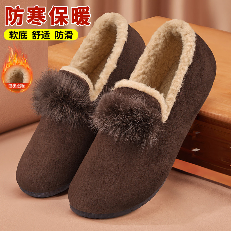 老北京布鞋女秋冬加绒正品软底中老年豆豆棉鞋外穿女式孕妇毛毛鞋,女鞋,棉鞋,淘宝优惠券,粉丝福利购,淘宝优惠卷